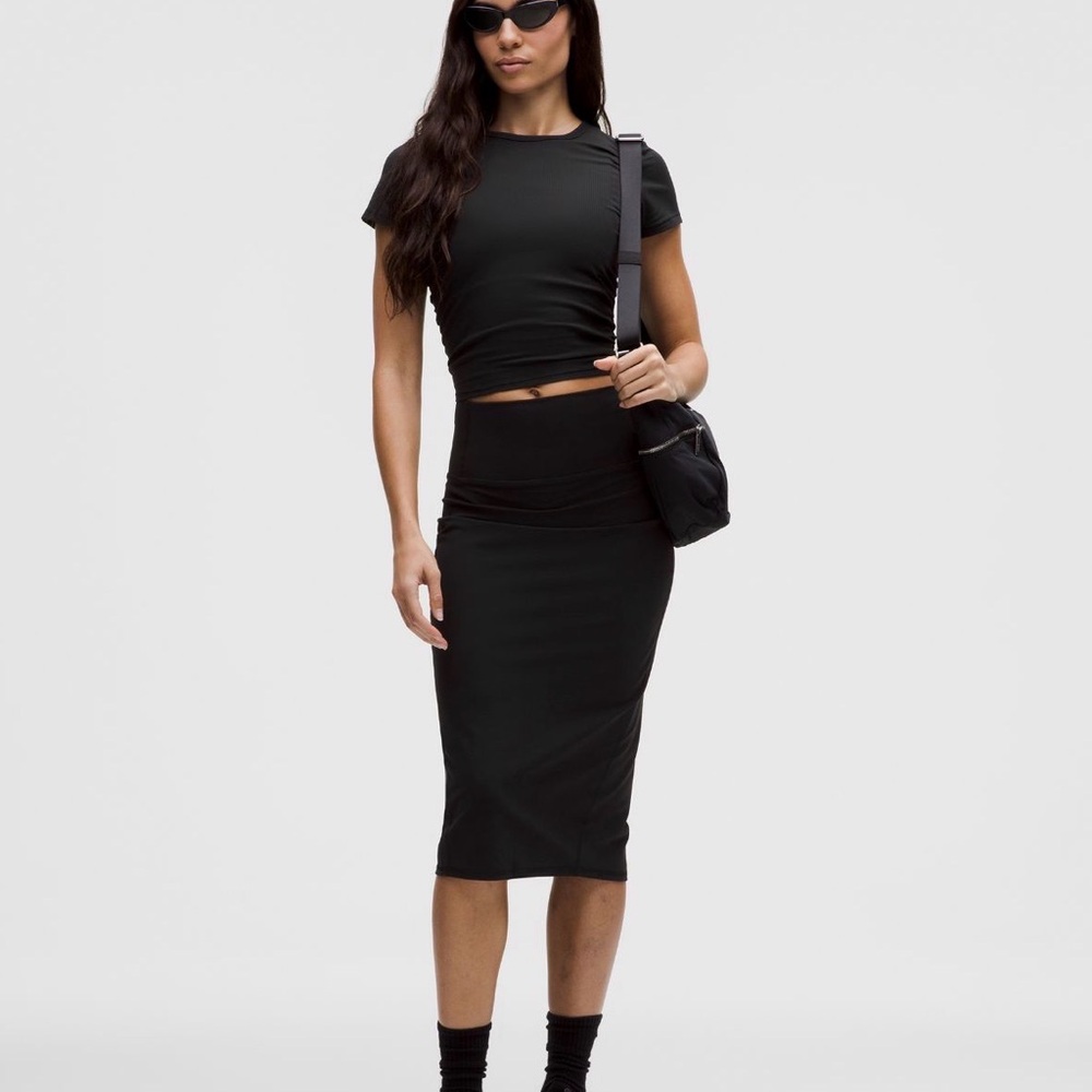 lululemon athletica Black Midi Skirt